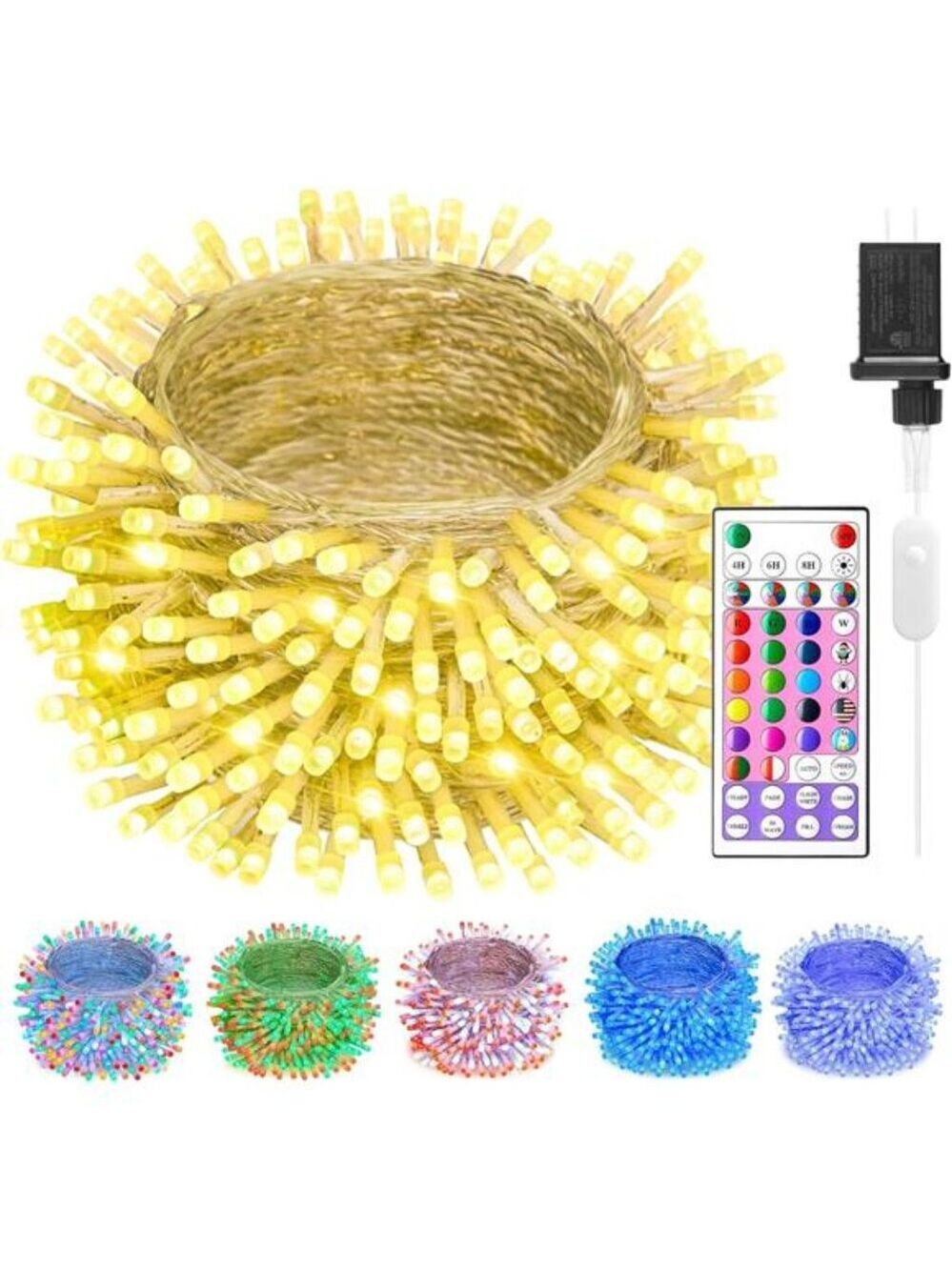Color Changing String Lights LED Fairy 33FT 100 Bulb Remote Indoor Outdoor Party